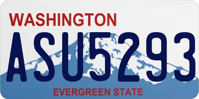WA license plate ASU5293