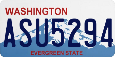 WA license plate ASU5294