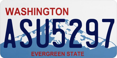 WA license plate ASU5297