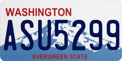 WA license plate ASU5299
