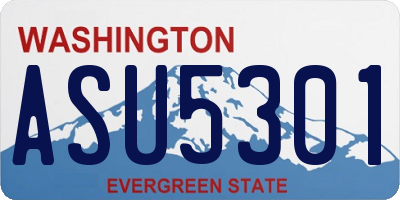 WA license plate ASU5301