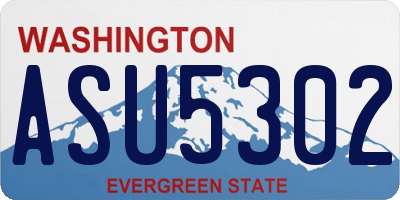 WA license plate ASU5302