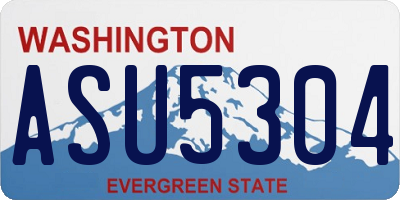 WA license plate ASU5304