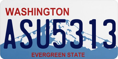 WA license plate ASU5313