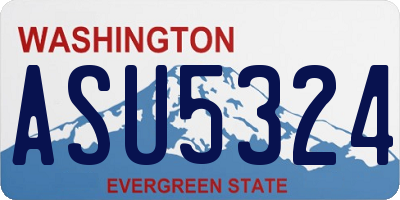 WA license plate ASU5324