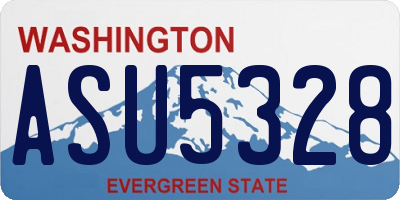 WA license plate ASU5328