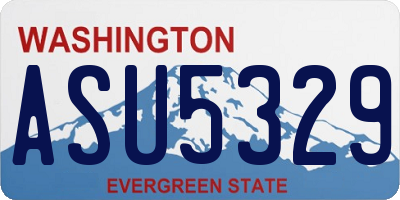 WA license plate ASU5329