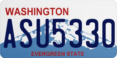WA license plate ASU5330