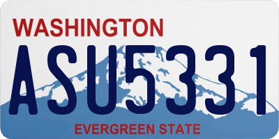 WA license plate ASU5331