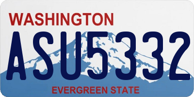 WA license plate ASU5332