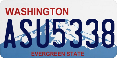 WA license plate ASU5338