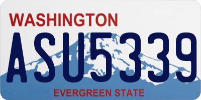 WA license plate ASU5339