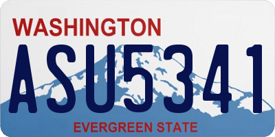 WA license plate ASU5341