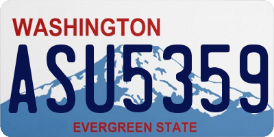 WA license plate ASU5359