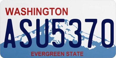 WA license plate ASU5370