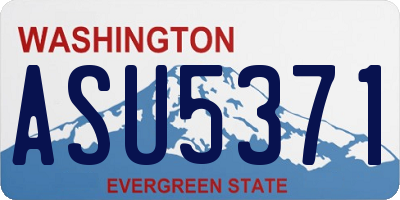 WA license plate ASU5371