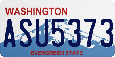 WA license plate ASU5373