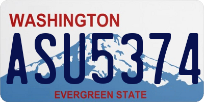 WA license plate ASU5374