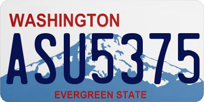 WA license plate ASU5375