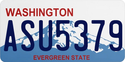 WA license plate ASU5379