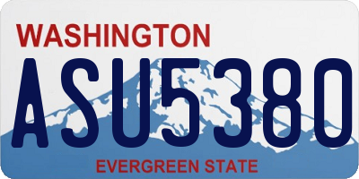 WA license plate ASU5380