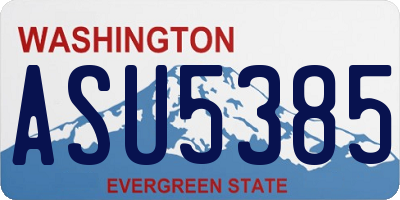 WA license plate ASU5385
