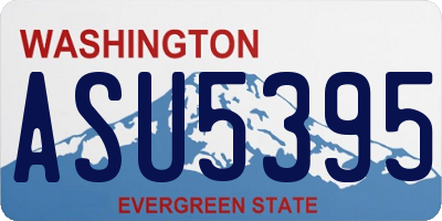 WA license plate ASU5395