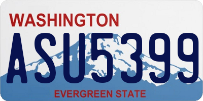 WA license plate ASU5399