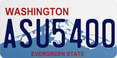 WA license plate ASU5400