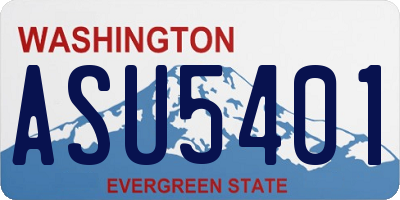 WA license plate ASU5401