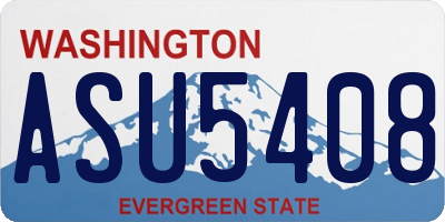 WA license plate ASU5408