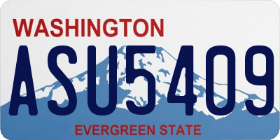 WA license plate ASU5409
