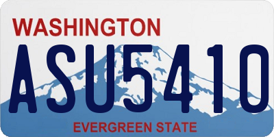 WA license plate ASU5410