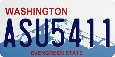 WA license plate ASU5411