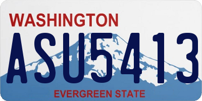 WA license plate ASU5413