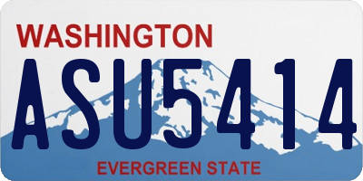 WA license plate ASU5414