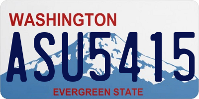 WA license plate ASU5415