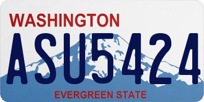 WA license plate ASU5424