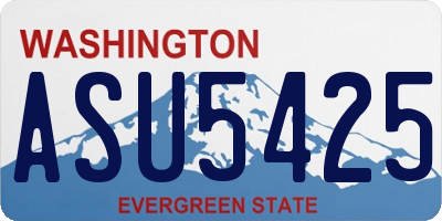 WA license plate ASU5425