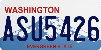 WA license plate ASU5426