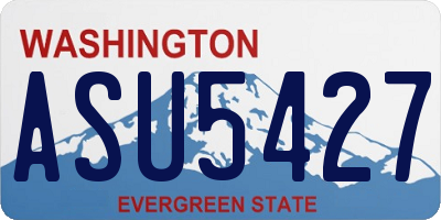 WA license plate ASU5427