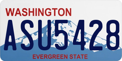 WA license plate ASU5428