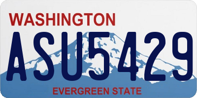 WA license plate ASU5429