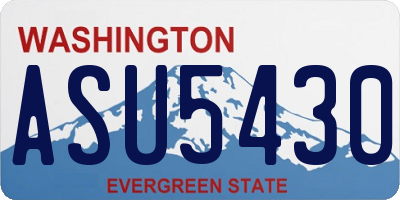 WA license plate ASU5430