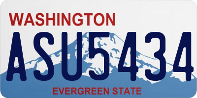 WA license plate ASU5434