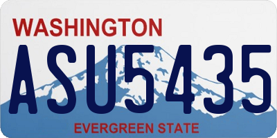 WA license plate ASU5435