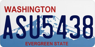 WA license plate ASU5438