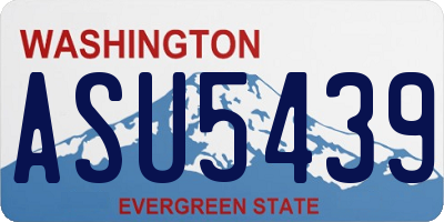 WA license plate ASU5439