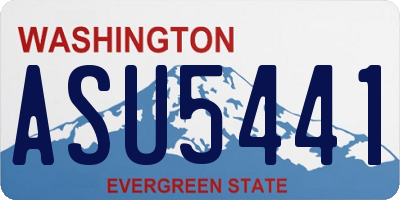 WA license plate ASU5441
