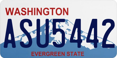 WA license plate ASU5442